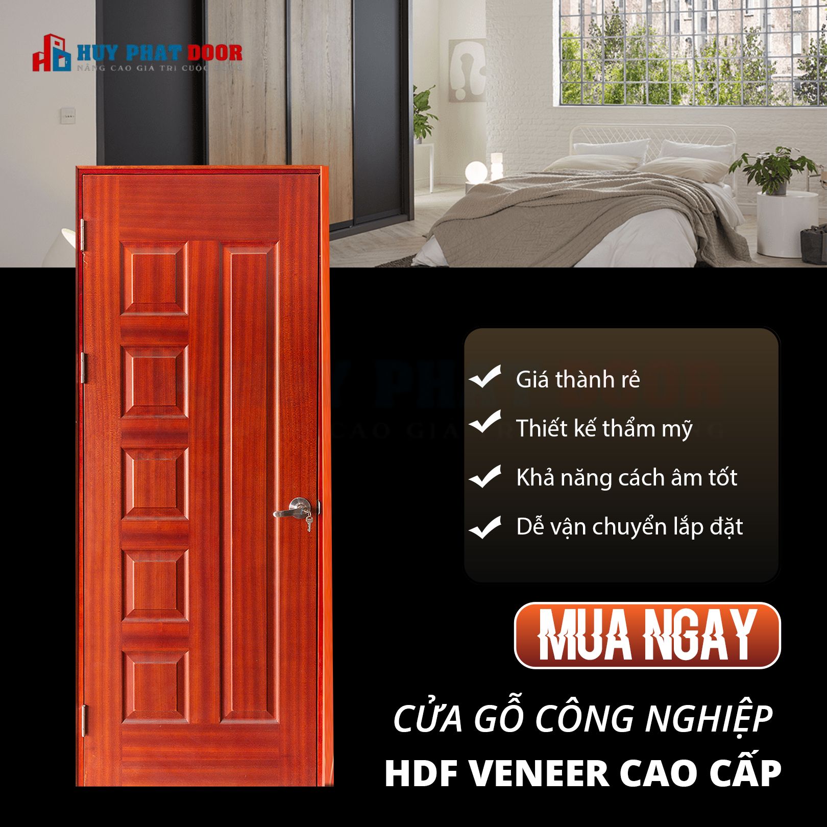 BÁO GIÁ CỬA GỖ CÔNG NGHIỆP HUYPHATDOOR CHẤT LƯỢNG - UY TÍN